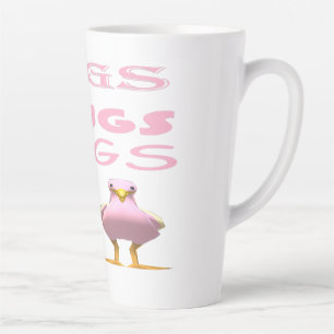 Niedliche Vögel färben rosa mit Liebe Milchtasse
