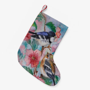 Niedliche Vögel Weihnachten Strumpf Kleiner Weihnachtsstrumpf