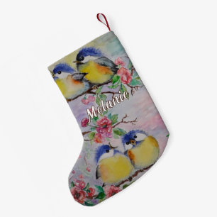 Niedliche Vögel Weihnachten Strumpf mit Individuel Kleiner Weihnachtsstrumpf