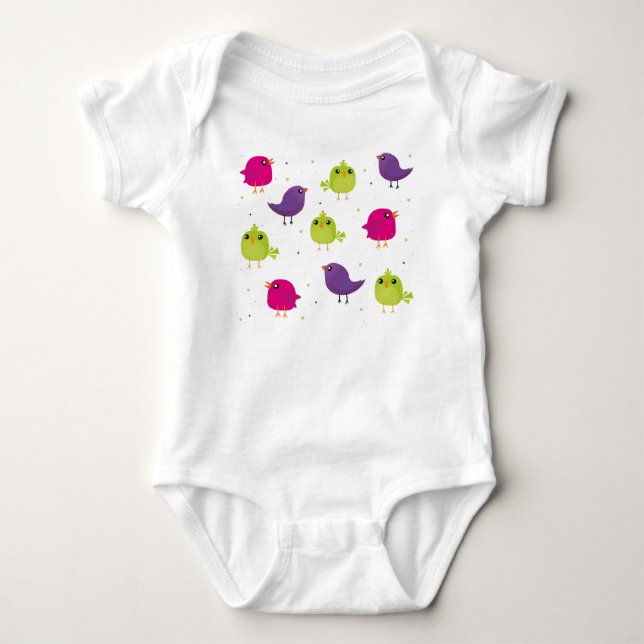 Niedliche Vogelart Baby Strampler (Vorderseite)