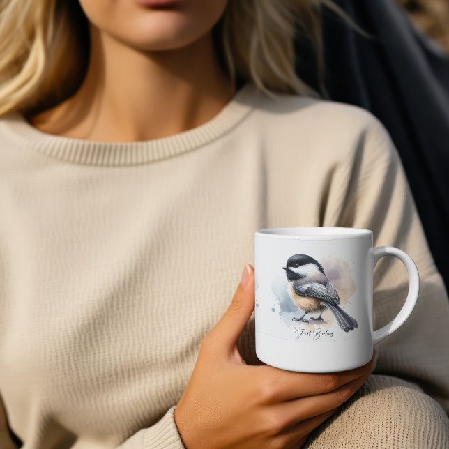 Niedliche Vogelbeobachtung Black Cap Chickadee Kaf Kaffeetasse (Von Creator hochgeladen)