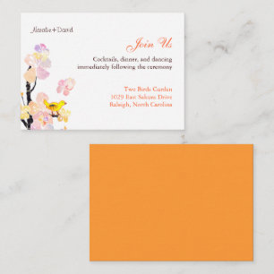 Niedliche Vogelhochzeit Begleitkarte