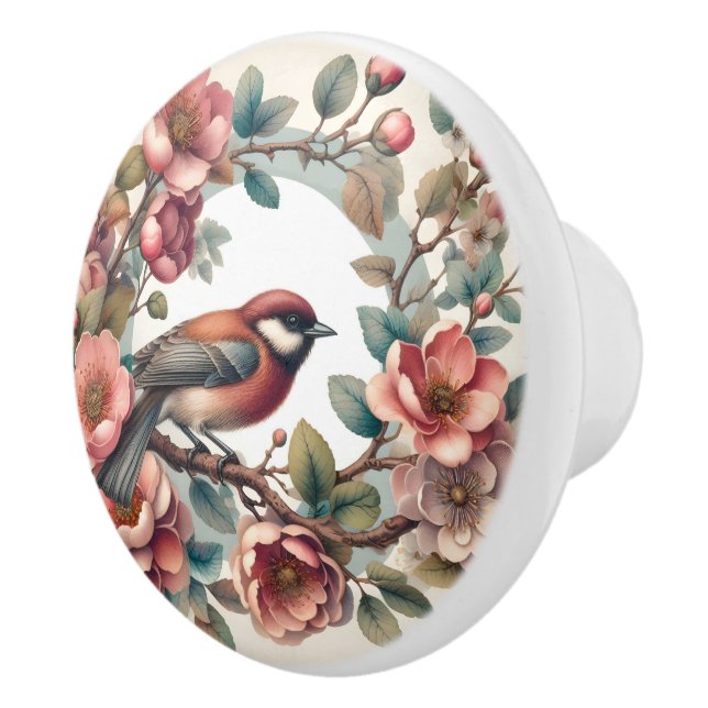 Niedliche Vogelliebhaber Keramikknauf (Rechts)