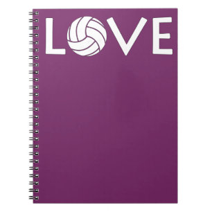 Niedliche Volleyball-Liebe Notizblock
