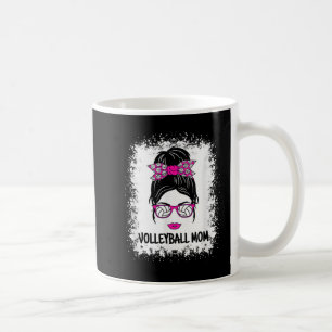 Niedliche Volleyball Mama Messy Bun Women Volleyba Kaffeetasse