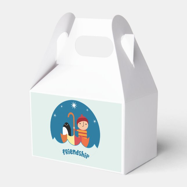 Niedliche Vorschulzeit K verloren und fand Freunds Geschenkschachtel (Vorderseite)