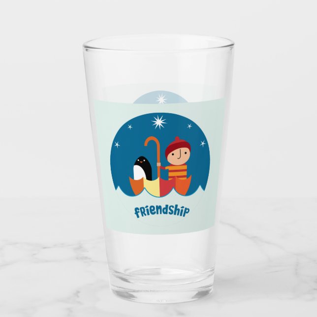 Niedliche Vorschulzeit K verloren und fand Freunds Glas (Vorderseite)