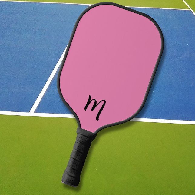 Niedliche Vorstöße in Rosa | Monogramm Mit Monogra Pickleball Schläger (Von Creator hochgeladen)