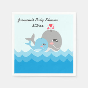 Niedliche Wal-Jungen-Baby-Dusche Serviette