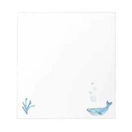 Niedliche Wal Sea World - Themennotiz Notizblock