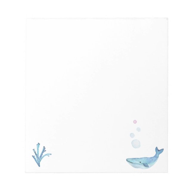 Niedliche Wal Sea World - Themennotiz Notizblock (Vorderseite)