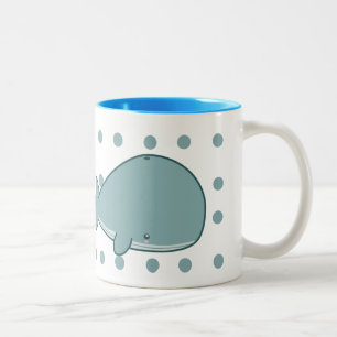 Niedliche Wal-Tasse Zweifarbige Tasse