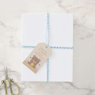 Niedliche Waldbärendusche Danke für die Geschenkma Geschenkanhänger