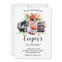 Niedliche Waldfreunde Fuchs-Raccoon-Reh