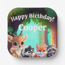 Niedliche Waldfreunde Fuchs-Raccoon-Reh