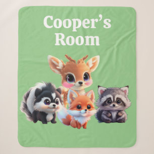 Niedliche Waldfreunde Fuchs-Raccoon-Reh Sherpadecke