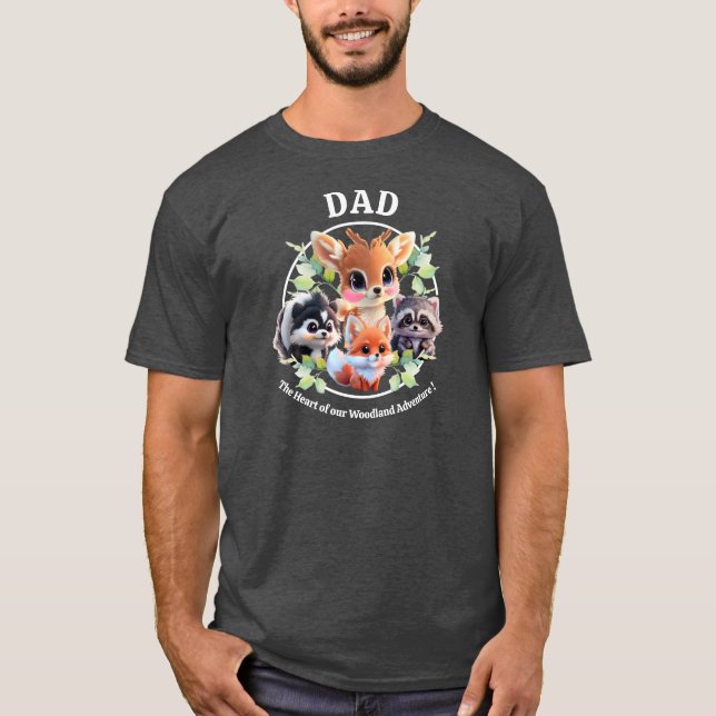 Niedliche Waldfreunde Fuchs-Raccoon-Reh T-Shirt (Vorderseite)