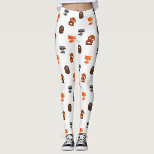 Niedliche Waldkreaturen als Leggings der Frauen