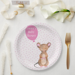 Niedliche Waldmäuse   Teller von Babydusche
