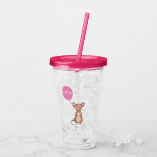 Niedliche Waldmäusepersonalisierte Kinder Acryltrinkbecher