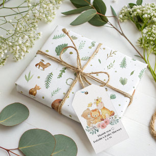 Niedliche Waldtierdusche Geschenkanhänger