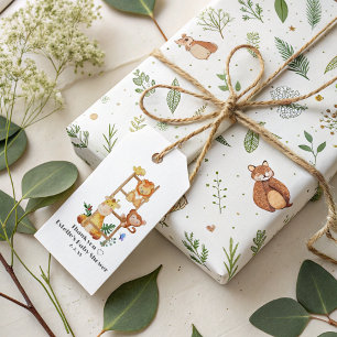 Niedliche Waldtierdusche Geschenkanhänger