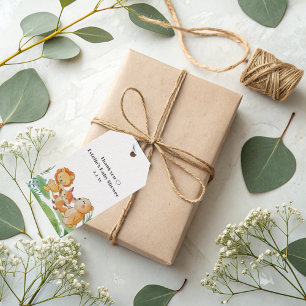 Niedliche Waldtierdusche Geschenkanhänger