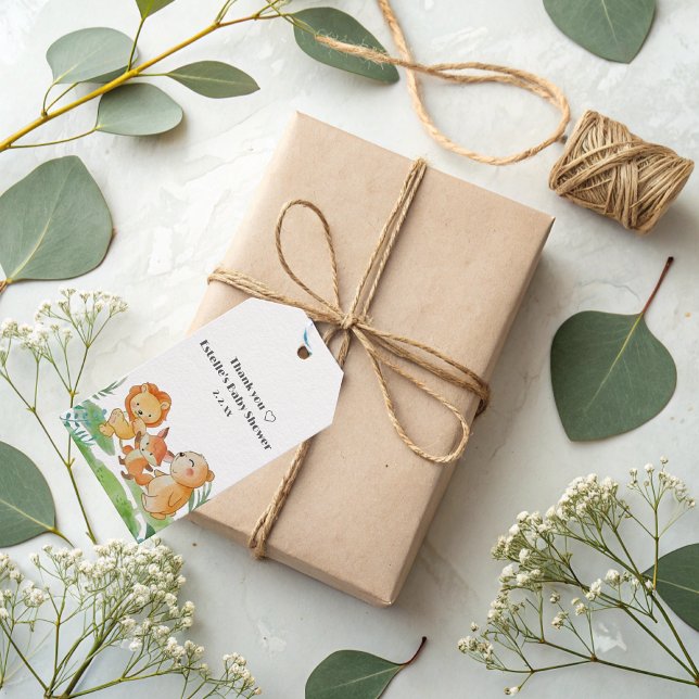 Niedliche Waldtierdusche Geschenkanhänger (Von Creator hochgeladen)