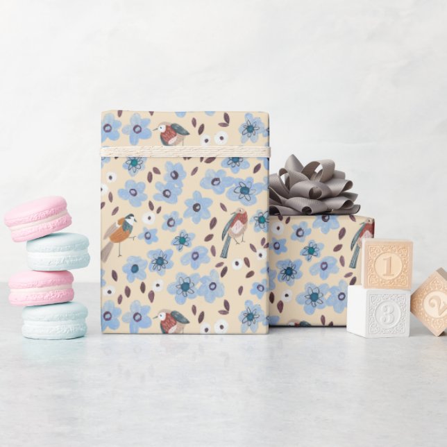 Niedliche Waldtiere Bäume Neutrale Babydusche Geschenkpapier (Babyparty)