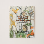 Niedliche Waldtiere Christliche Schrift Kindergesc<br><div class="desc">Das Jigsaw Puzzle mit dem Namen "Der Herr segne dich und behalte dich" und die niedlichen Waldtiere mit Aquarellfarben. Christliches Geschenk für ein Kind für jeden Anlass.</div>