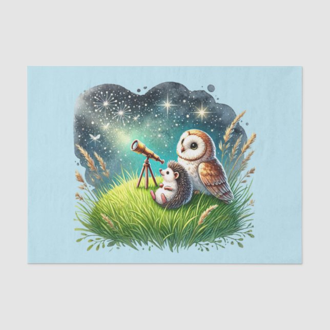 Niedliche Waldtiere decoupage uhu Igel Seidenpapier (Vorderseite)