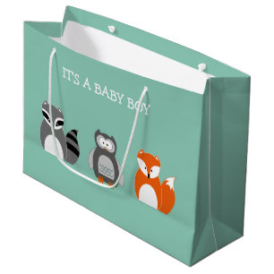 Niedliche Waldtiere Es ist ein Baby Boy Große Geschenktüte