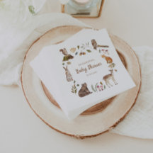 Niedliche Waldtiere Geschlechtsneutrale Babydusche