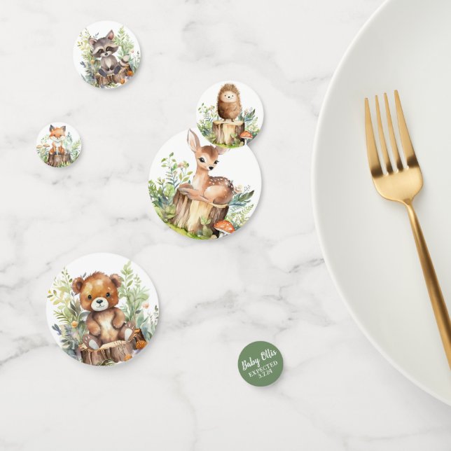 Niedliche Waldtiere Kinderdusche Confetti Konfetti (Gruppe)