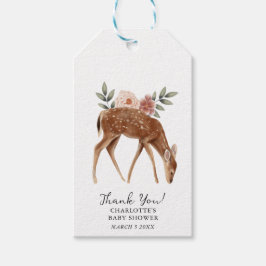 Niedliche Waldtiere Kinderdusche Danke Geschenkanhänger