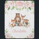 Niedliche Waldtiere Pastellfarben Rosa Blüten iPad Hülle<br><div class="desc">c) Das glückliche Cat Studio</div>