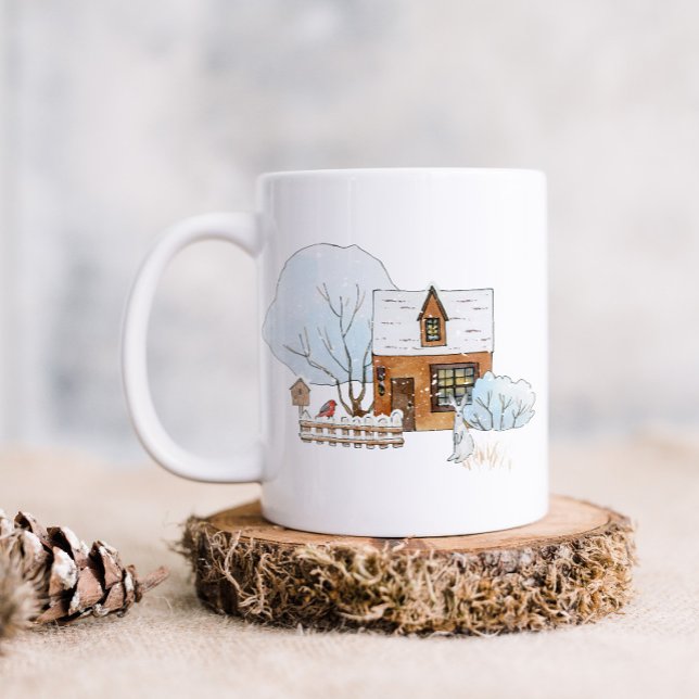 Niedliche Waldtiere und Weihnachtsbauten Tasse (Von Creator hochgeladen)