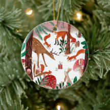 Niedliche Waldtiere Weihnachten