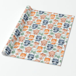 Niedliche Waldtierminze & Weißer Schachtel Geschenkpapier
