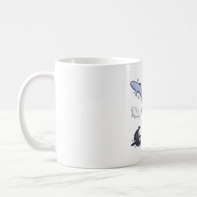 Niedliche Wale � Süße Tier Art Kaffeetasse (Links)