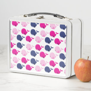 Niedliche Wale, Walmuster, Meerestiere Metall Brotdose