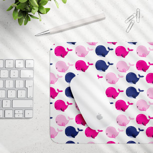 Niedliche Wale, Walmuster, Meerestiere Mousepad