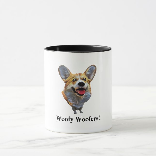 Niedliche Walish Corgi Dog Tasse (Zentrum)