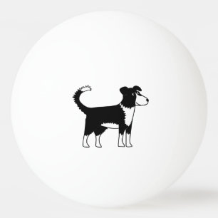 Niedliche walisische Border Collie Dog Tischtennisball