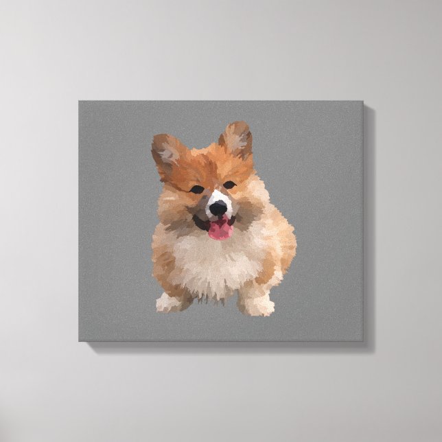 Niedliche Walisische Leinwand Corgi (Vorderseite)