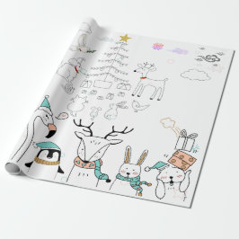NIEDLICHE WALTIERE IN CHRISTMAS GESCHENKPAPIER
