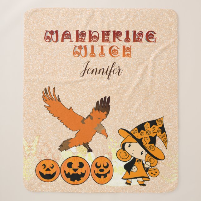 Niedliche Wanderung Kleine Hexenzwergtypografie Sherpadecke (Vorderseite)