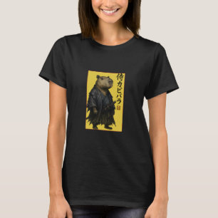 Niedliche wartende Capybara japanische Ästhetik Ka T-Shirt