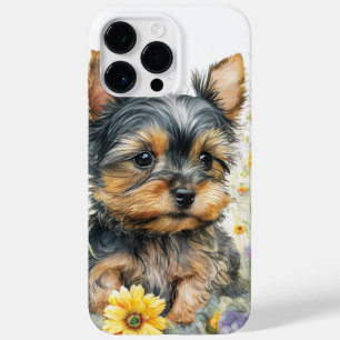NIEDLICHE WASSERCOLOR YORKSHIRE TERRIER PUPPEN BLU Case-Mate iPhone 14 PRO MAX HÜLLE