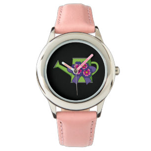 Niedliche Wasserdose mit Blume Bouquet Armbanduhr